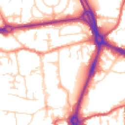 Daytime road noise heatmap for RG14 1ED