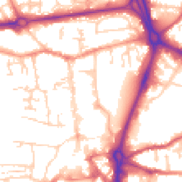 Daytime road noise heatmap for RG14 1EF