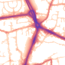 Daytime road noise heatmap for RG14 1EN