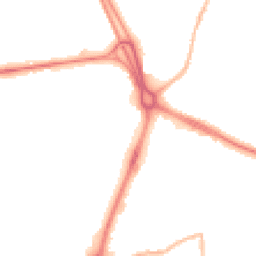 Night-time road noise heatmap for RG14 1EN