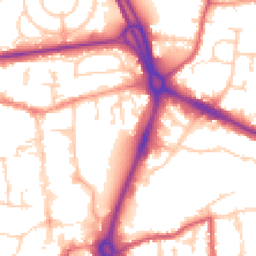 Daytime road noise heatmap for RG14 1ER