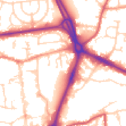 Daytime road noise heatmap for RG14 1ES