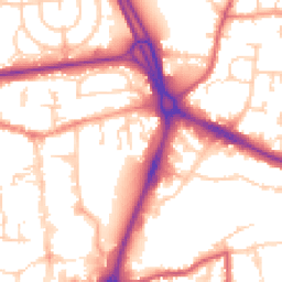 Daytime road noise heatmap for RG14 1EX