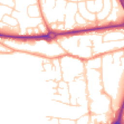 Daytime road noise heatmap for RG14 1GE