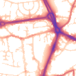 Daytime road noise heatmap for RG14 1JW