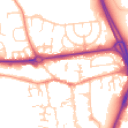 Daytime road noise heatmap for RG14 1NQ
