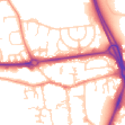 Daytime road noise heatmap for RG14 1NT
