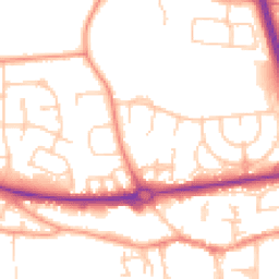 Daytime road noise heatmap for RG14 1PW