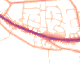 Daytime road noise heatmap for RG14 1QS