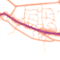 Daytime road noise heatmap for RG14 1QT