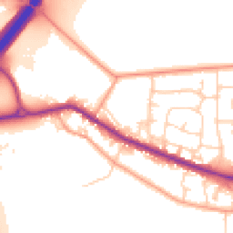 Daytime road noise heatmap for RG14 1RB