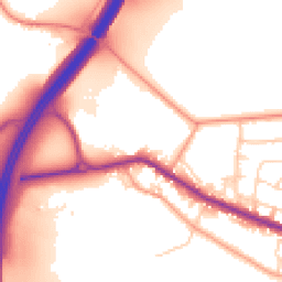 Daytime road noise heatmap for RG14 1RE