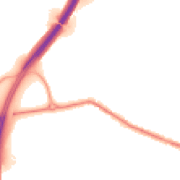 Night-time road noise heatmap for RG14 1RE
