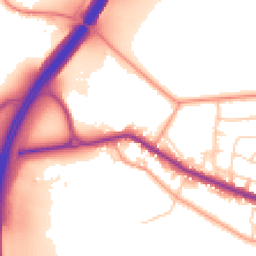 Daytime road noise heatmap for RG14 1RF