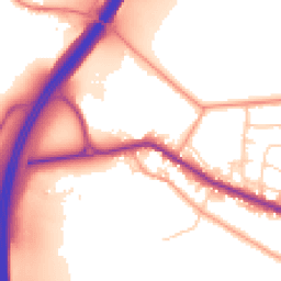 Daytime road noise heatmap for RG14 1RG