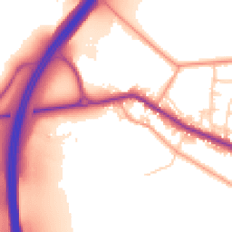 Daytime road noise heatmap for RG14 1RQ