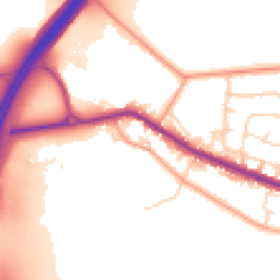 Daytime road noise heatmap for RG14 1RY