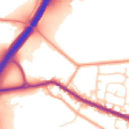 Daytime road noise heatmap for RG14 1RZ