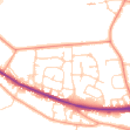 Daytime road noise heatmap for RG14 1SP
