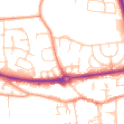 Daytime road noise heatmap for RG14 1TE