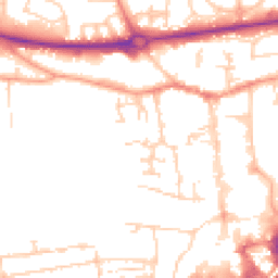 Daytime road noise heatmap for RG14 1XF