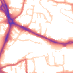 Daytime road noise heatmap for RG14 2BA