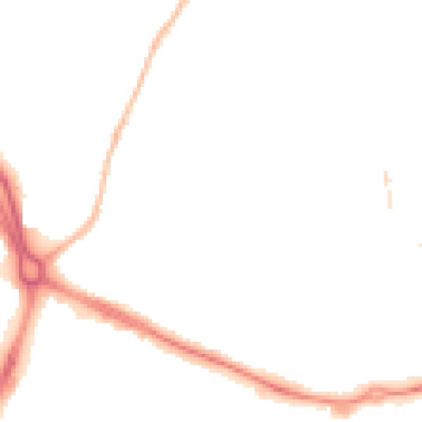 Night-time road noise heatmap for RG14 2BW