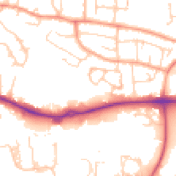 Daytime road noise heatmap for RG14 2DA