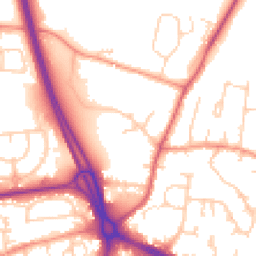 Daytime road noise heatmap for RG14 2DF