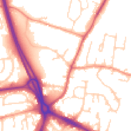 Daytime road noise heatmap for RG14 2DJ