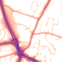 Daytime road noise heatmap for RG14 2DP