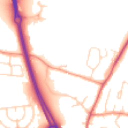 Daytime road noise heatmap for RG14 2DT