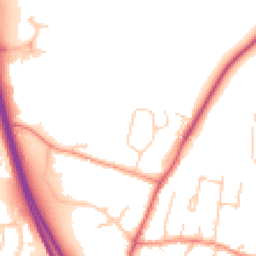 Daytime road noise heatmap for RG14 2EB