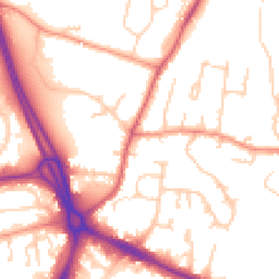 Daytime road noise heatmap for RG14 2EX