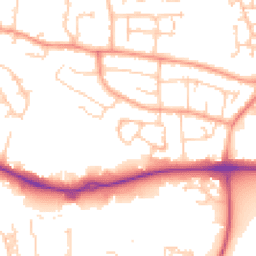 Daytime road noise heatmap for RG14 2FF