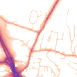 Daytime road noise heatmap for RG14 2FQ