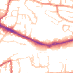 Daytime road noise heatmap for RG14 2FT
