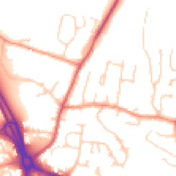 Daytime road noise heatmap for RG14 2HF
