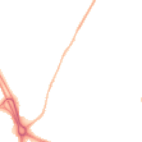 Night-time road noise heatmap for RG14 2HF