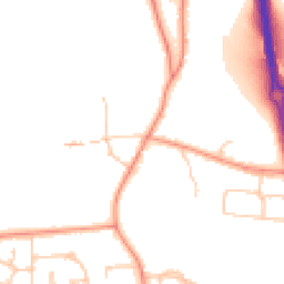 Daytime road noise heatmap for RG14 2JF