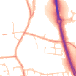 Daytime road noise heatmap for RG14 2JG