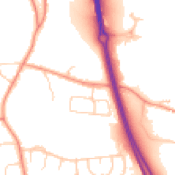Daytime road noise heatmap for RG14 2JH