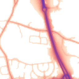 Daytime road noise heatmap for RG14 2JJ