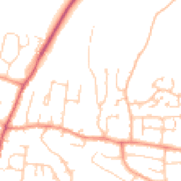 Daytime road noise heatmap for RG14 2NY