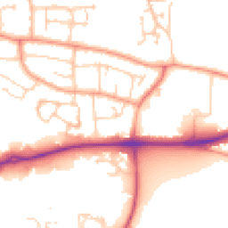 Daytime road noise heatmap for RG14 2PN