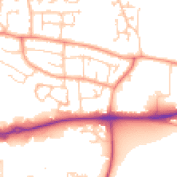 Daytime road noise heatmap for RG14 2QW