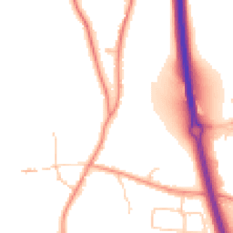 Daytime road noise heatmap for RG14 3AA