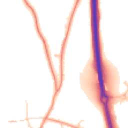 Daytime road noise heatmap for RG14 3AD