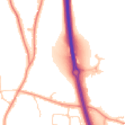 Daytime road noise heatmap for RG14 3AU