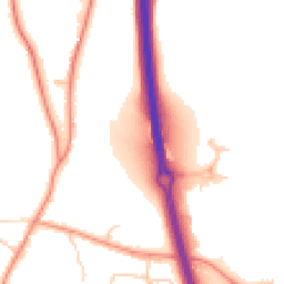 Daytime road noise heatmap for RG14 3AX
